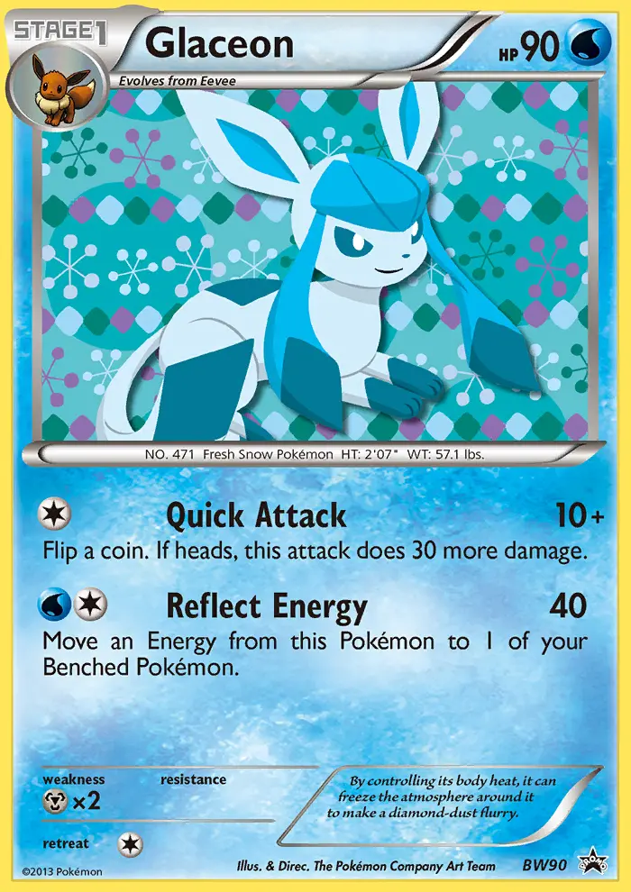 Glaceon BW90 card from BW Black Star Promos