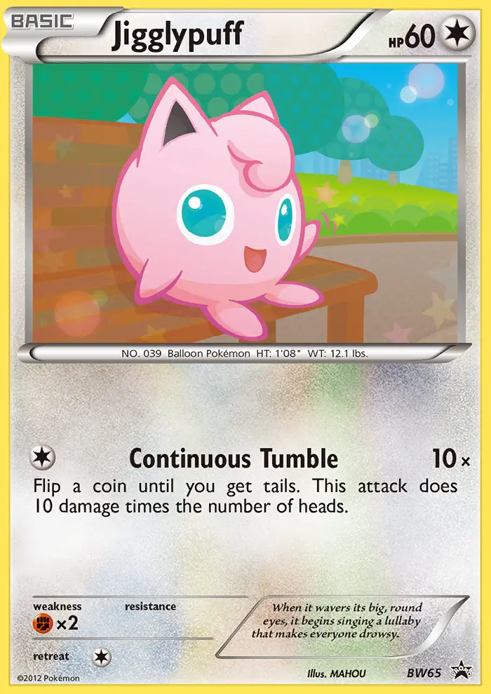 Jigglypuff BW65 — BW Black Star Promos BW65, Normal finish