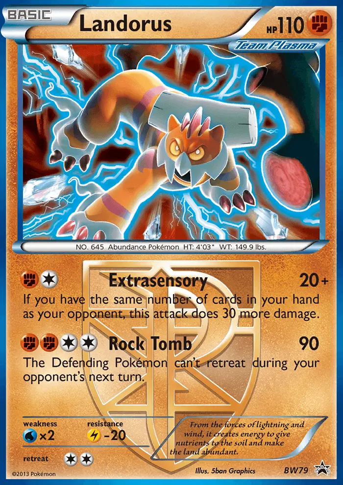 Landorus BW79 card from BW Black Star Promos