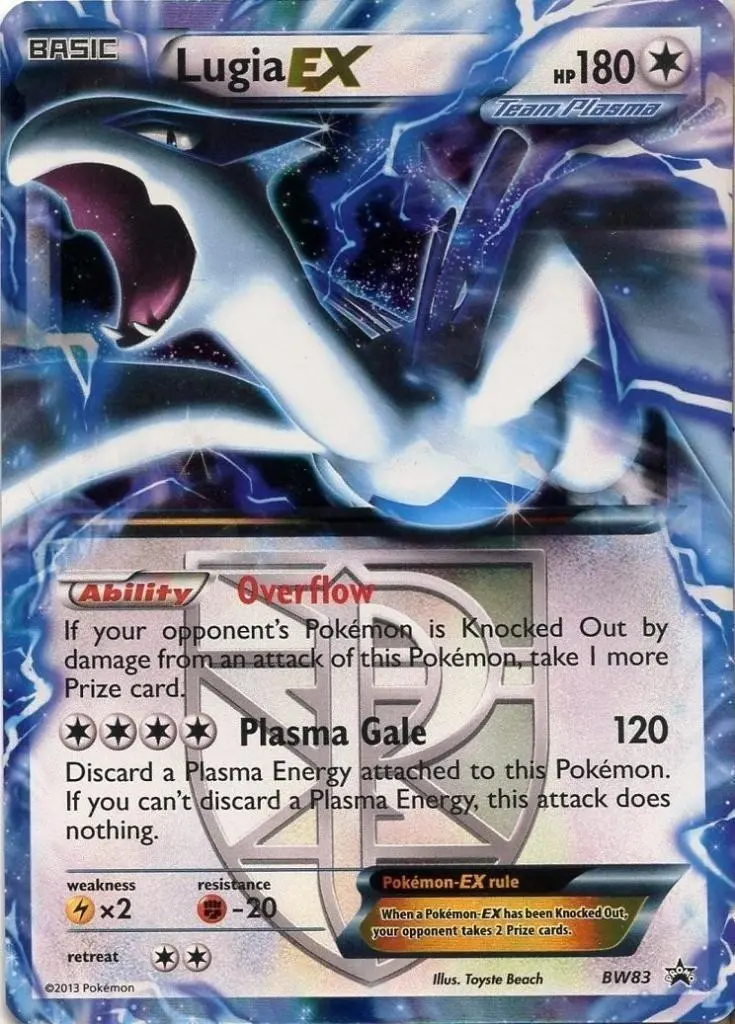 Lugia-EX BW83 — BW Black Star Promos BW83, Holofoil finish