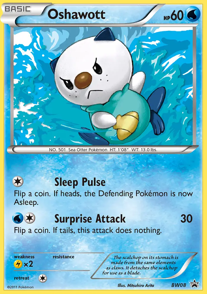 Oshawott BW08 card from BW Black Star Promos