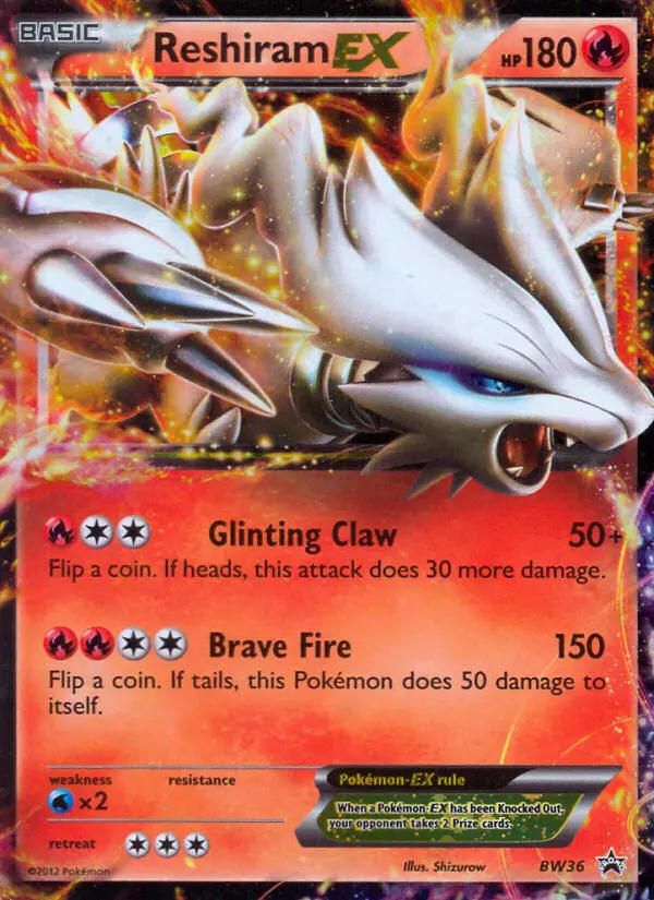 Reshiram-EX BW36 card from BW Black Star Promos