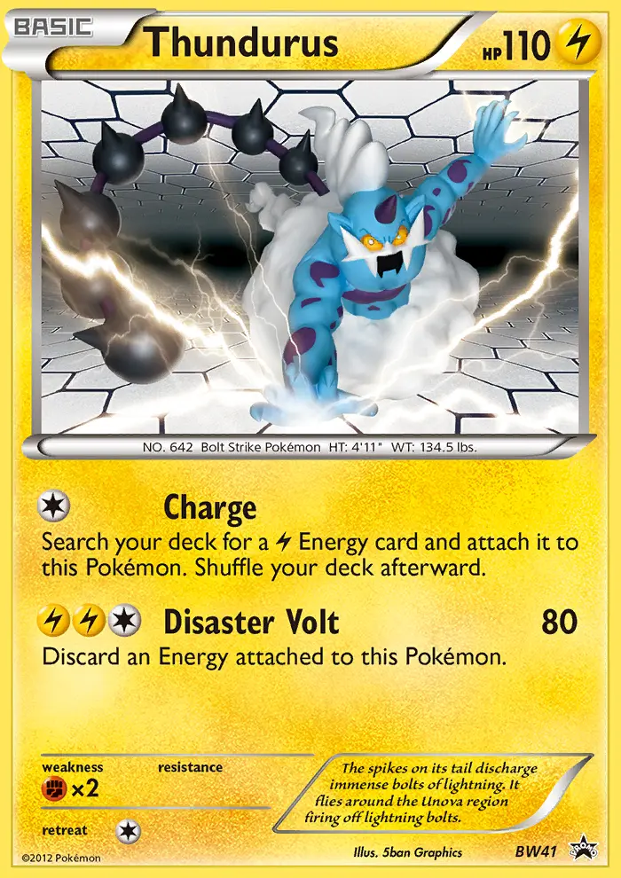 Thundurus BW41 card from BW Black Star Promos