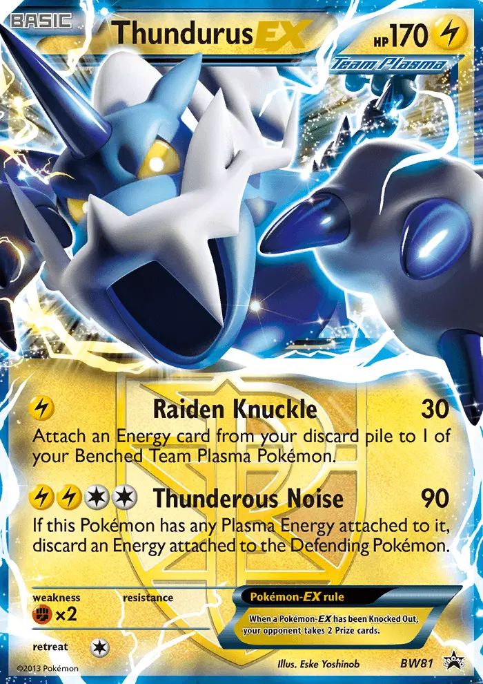 Thundurus-EX BW81 card from BW Black Star Promos