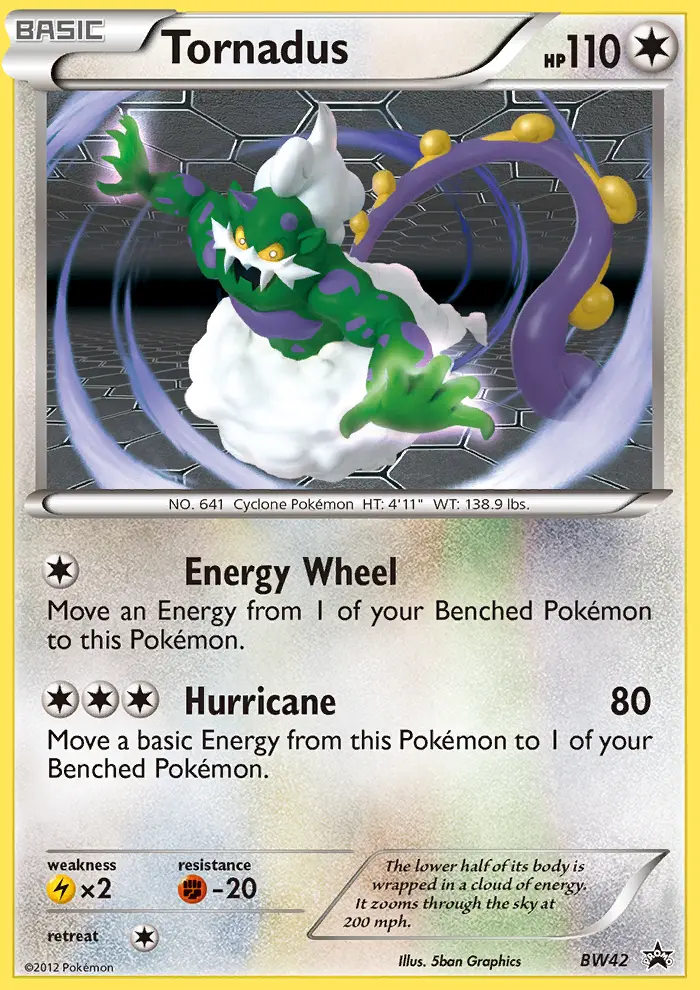 Tornadus BW42 card from BW Black Star Promos