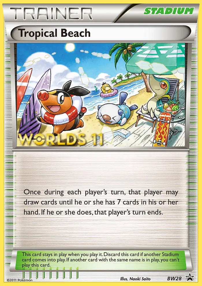 Tropical Beach BW28 — BW Black Star Promos BW28, Normal finish