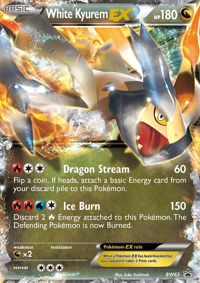 White Kyurem-EX BW63 card from BW Black Star Promos