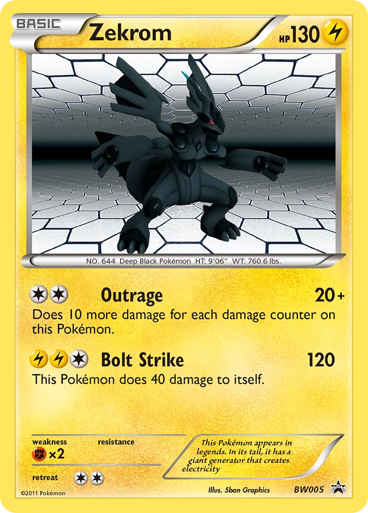 Zekrom BW005 card from BW Black Star Promos