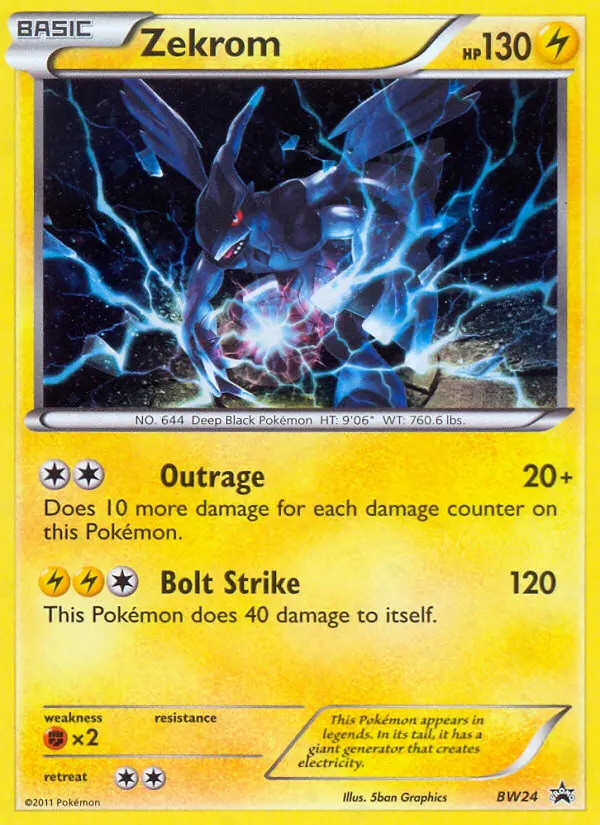 Zekrom BW24 card from BW Black Star Promos