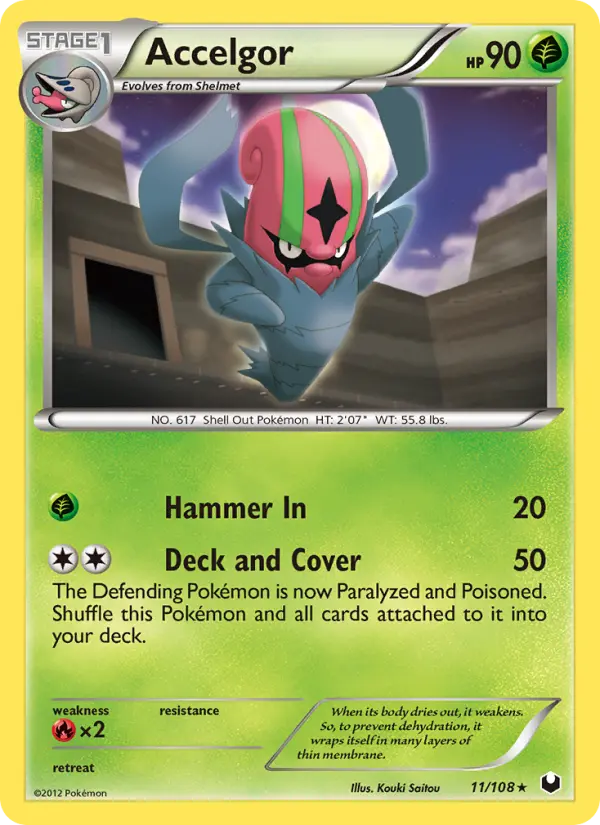 Accelgor 11 card from Dark Explorers