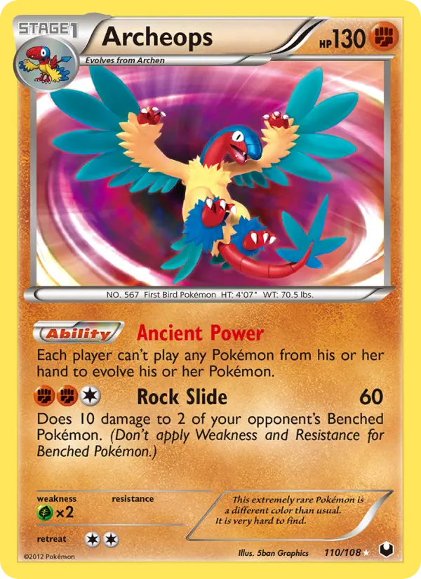 Archeops 110 card from Dark Explorers