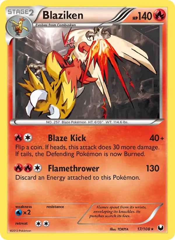 Blaziken 17 card from Dark Explorers