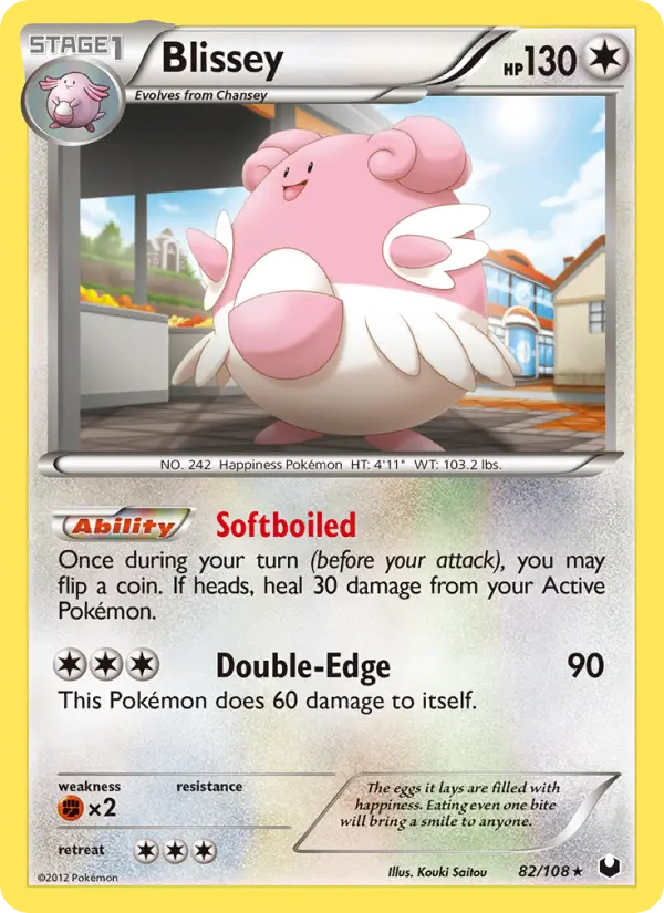 Blissey 82 card from Dark Explorers