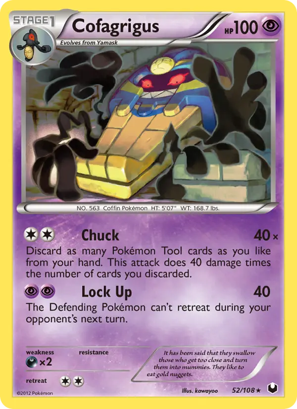 Cofagrigus 52 card from Dark Explorers