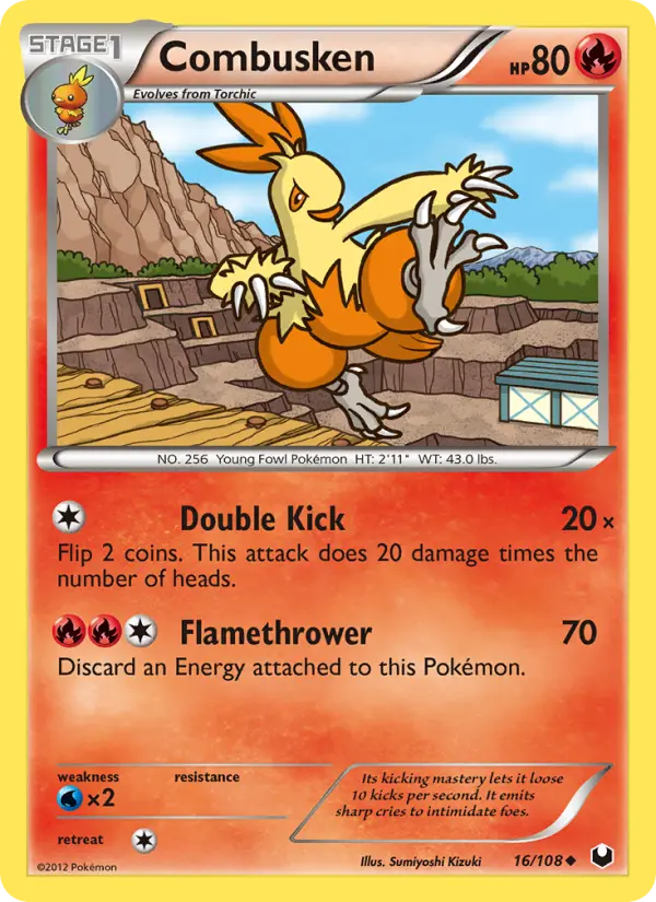 Combusken 16 card from Dark Explorers