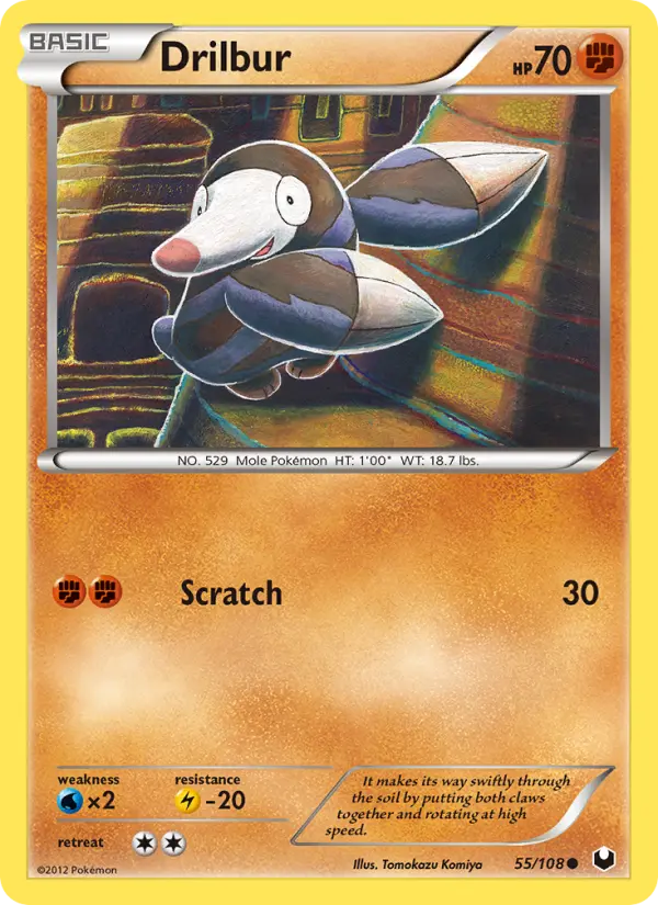 Drilbur 55 card from Dark Explorers