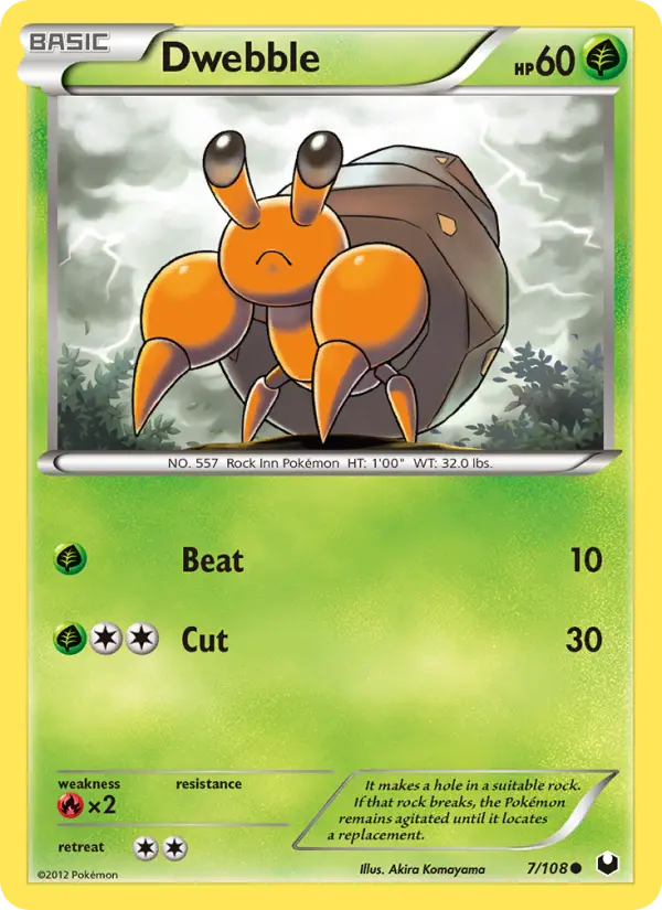 Dwebble 7 card from Dark Explorers