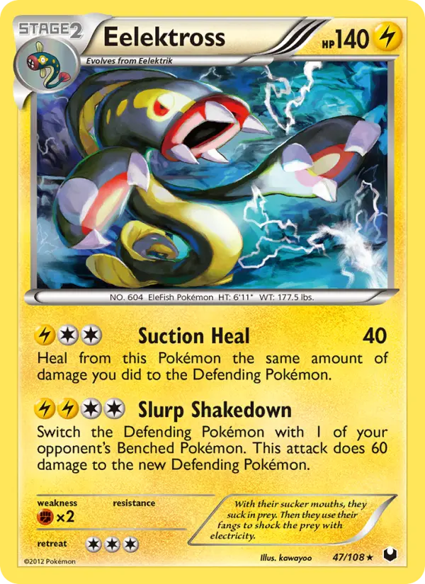 Eelektross 47 card from Dark Explorers