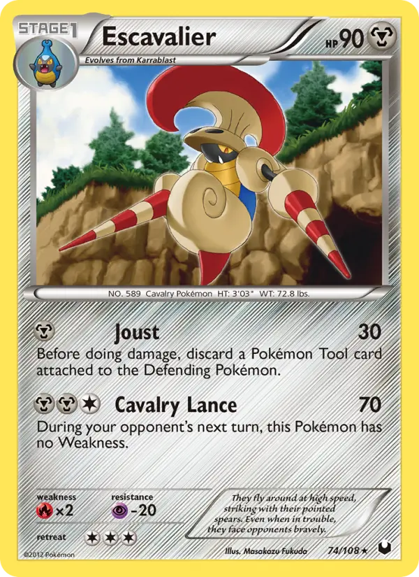 Escavalier 74 card from Dark Explorers