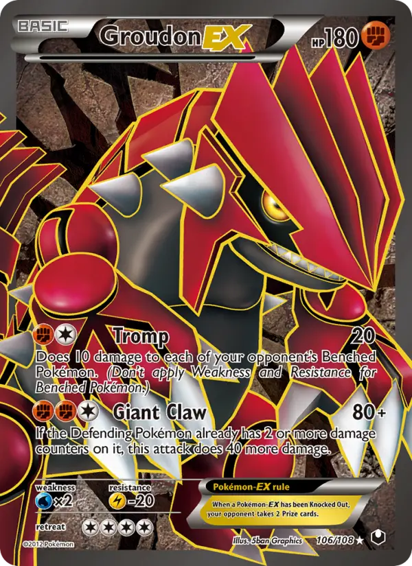 Groudon-EX 106 — Dark Explorers 106, Holofoil finish