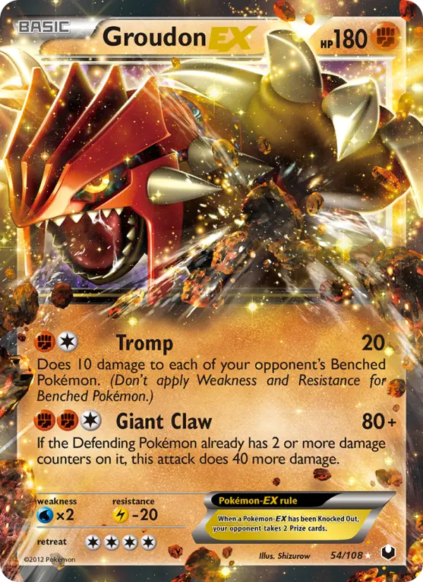 Groudon-EX 54 card from Dark Explorers