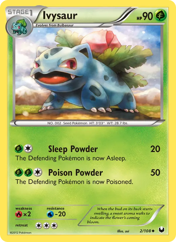 Ivysaur 2 card from Dark Explorers