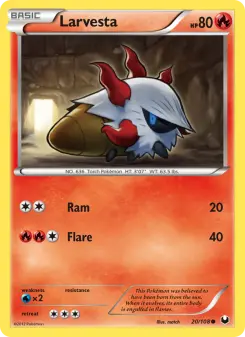 Larvesta 20 — shown as an example of the Reverse Holofoil finish