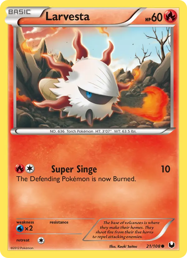 Larvesta 21 card from Dark Explorers
