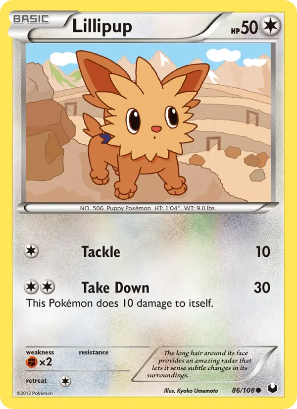 Lillipup 86 card from Dark Explorers