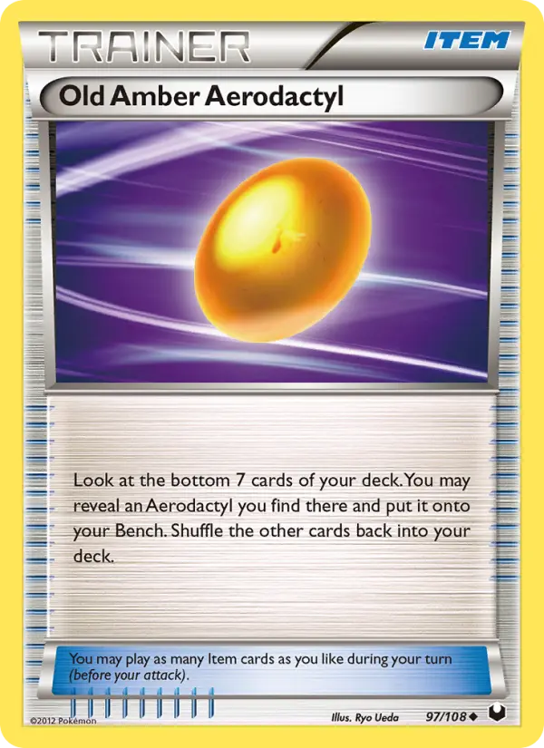 Old Amber Aerodactyl 97 — Dark Explorers 97, Normal finish