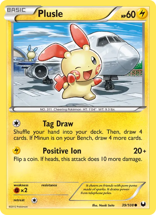 Plusle 39 card from Dark Explorers