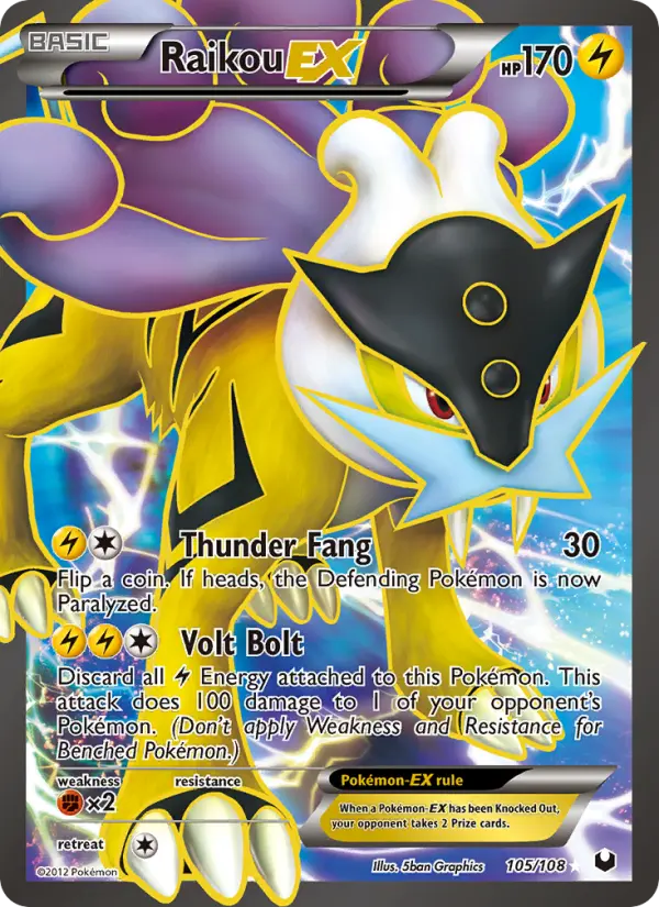 Raikou-EX 105 card from Dark Explorers