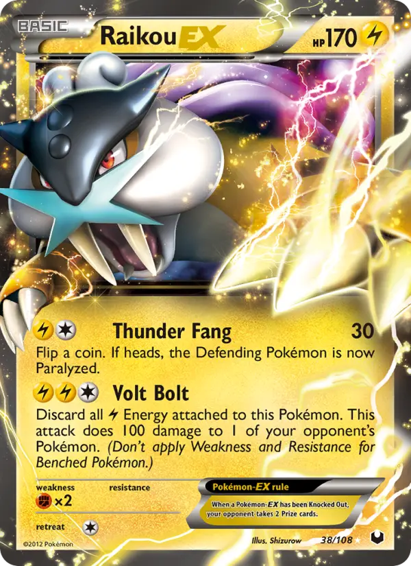Raikou-EX 38 card from Dark Explorers