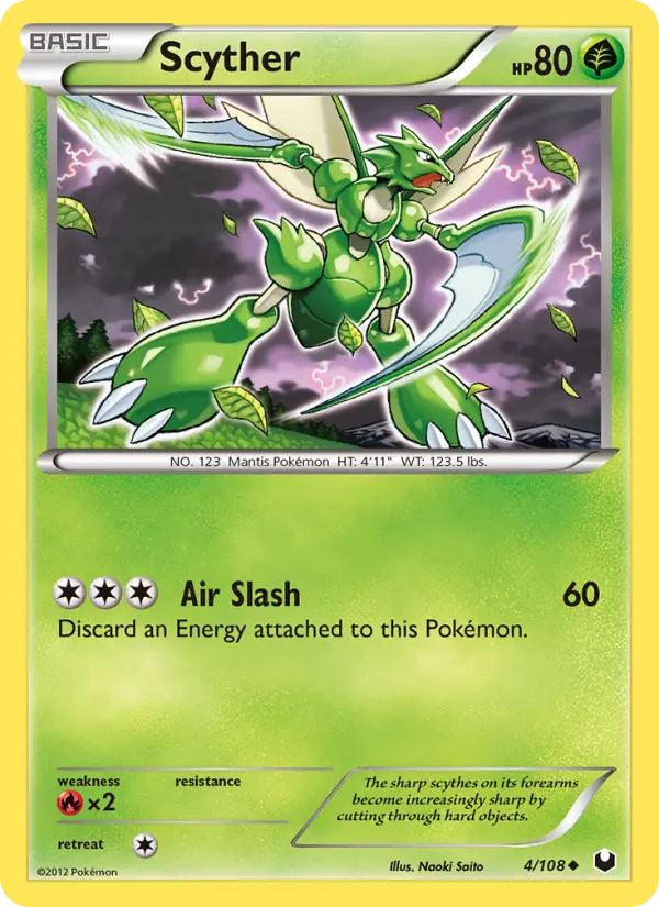 Scyther 4 card from Dark Explorers