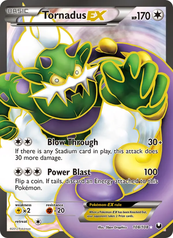 Tornadus-EX 108 — Dark Explorers 108, Holofoil finish