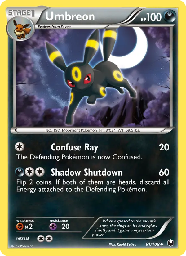 Umbreon 61 — Dark Explorers 61, Normal finish