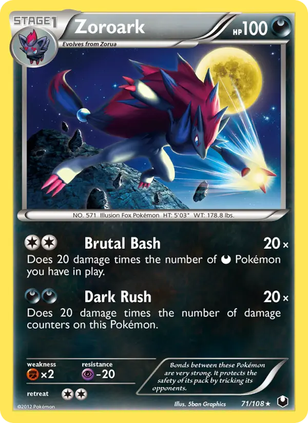 Zoroark 71 card from Dark Explorers