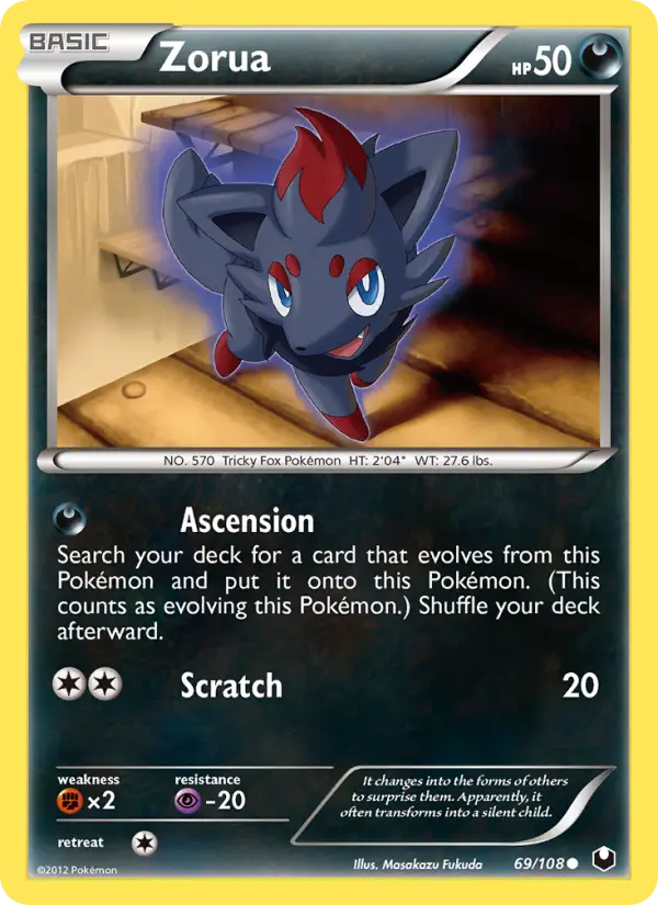 Zorua 69 card from Dark Explorers