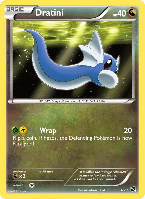 Dratini 1 card from Dragon Vault