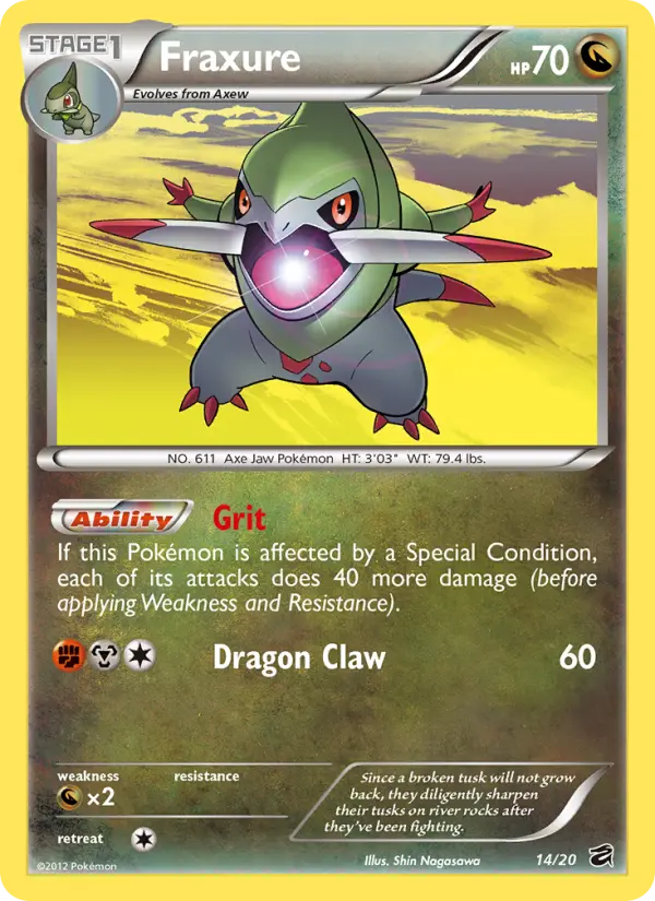 Fraxure 14 card from Dragon Vault