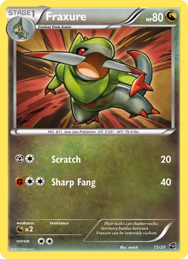 Fraxure 15 card from Dragon Vault
