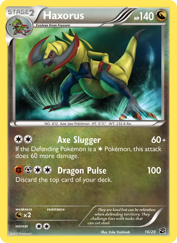 Haxorus 16 card from Dragon Vault