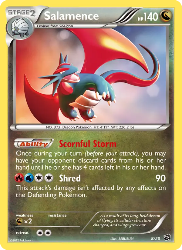 Salamence 8 card from Dragon Vault