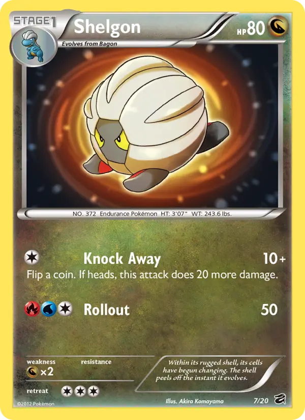 Shelgon 7 card from Dragon Vault