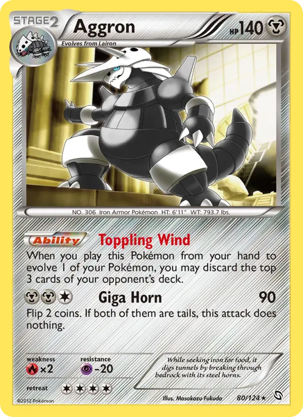 Aggron 80 card from Dragons Exalted