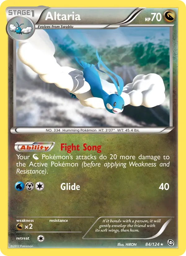 Altaria 84 card from Dragons Exalted