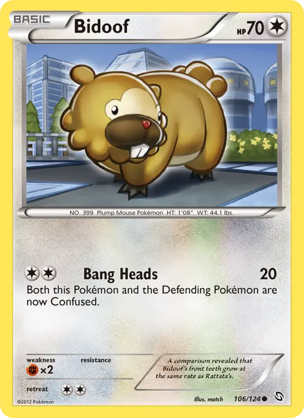 Bidoof 106 — Dragons Exalted 106, Normal finish