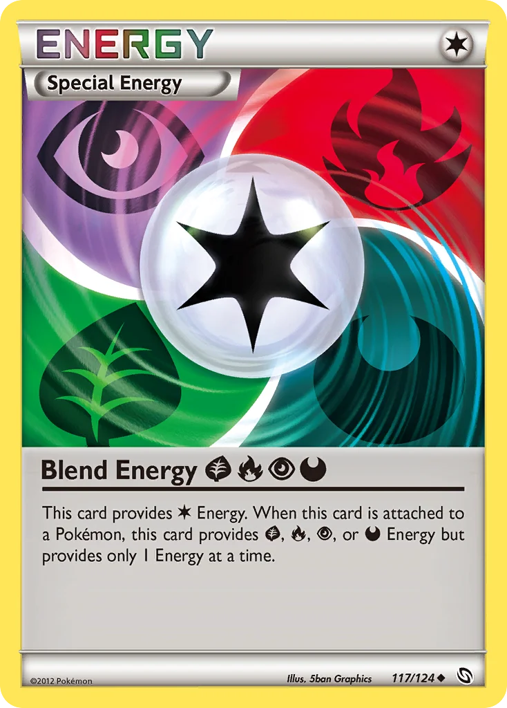 Blend Energy GrassFirePsychicDarkness 117 card from Dragons Exalted