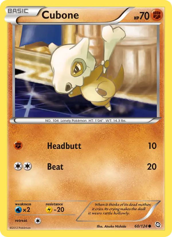 Cubone 60 card from Dragons Exalted