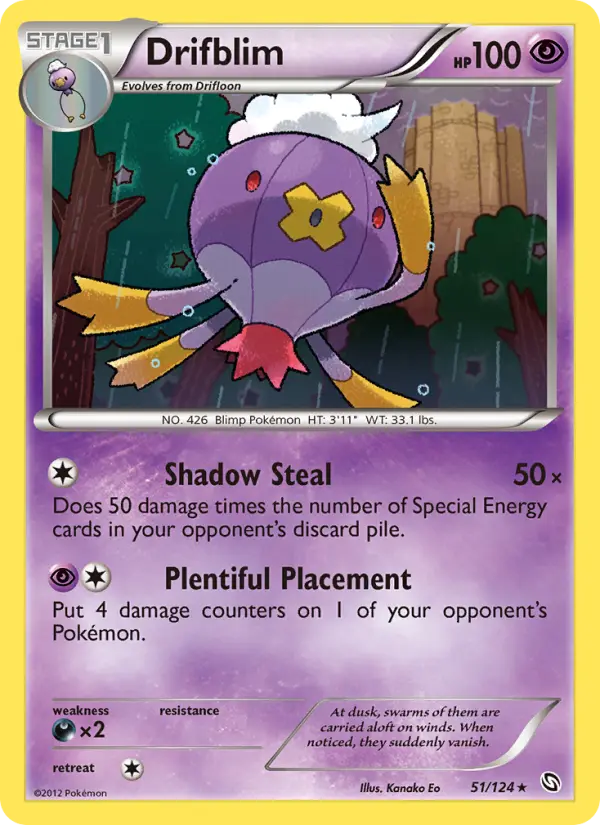 Drifblim 51 card from Dragons Exalted